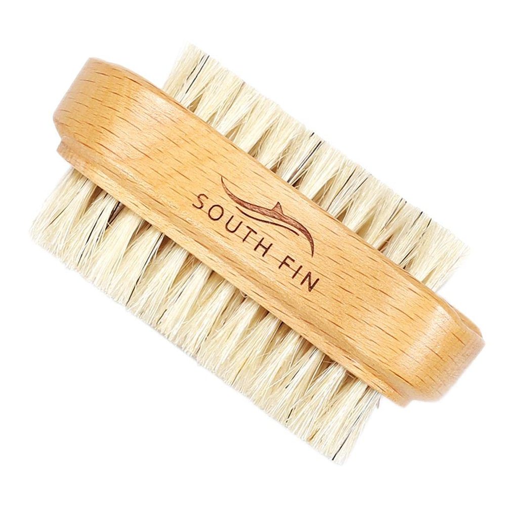 AMLESO Adult Double Sided Wood Finger Nail Brush Scrub Toenail Cleaning Nailbrush