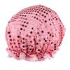 Inzopo Comfort Elastic Bathing Hair Cap, Women Spa Salon Hat,Bath Shower Cap - Waterproof & Oil Proof - Pink, as described, No Metal view 4