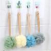 Inzopo 14.2 inch Wooden Handle Bath Body Sponges Back Lower Legs Bath Shower Scrub Puff Scrunchie Soft Mesh Net - White, 36 x 13 cm view 4
