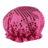 Inzopo Comfort Elastic Bathing Hair Cap, Women Spa Salon Hat,Bath Shower Cap - Waterproof & Oil Proof - Purple, as described, No Metal view 1
