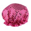 Inzopo Comfort Elastic Bathing Hair Cap, Women Spa Salon Hat,Bath Shower Cap - Waterproof & Oil Proof - Purple, as described, No Metal view 4