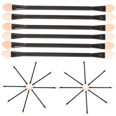 30pcs Disposable Eye Shadow Stick Eyeshadow Sponge Brush Cosmetic Tool Double-ended Makeup Brush Long Handle Eyeshadow Eye Shadow Applicator Women