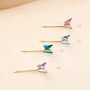 Glass butterfly headdress hairpin retro creative hairpin (1) view 2