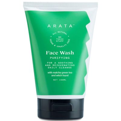Arata Purifying Face Wash For Women & Men | All-Natural, Vegan & Cruelty-Free | Soothing Daily Cleanse With Ayurvedic Extracts Of Matcha Green Tea, Aloe Vera & Witch Hazel - 5 Fl Oz