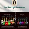 Beardaments Light Up Hair Lights - The Original Ornaments from, 16pc Colorful Christmas Hair Baubles for Holiday Cosplay Women Party Costume view 4