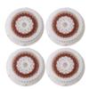 Facial Cleansing Brush Heads Replacement, Facial Cleansing Brush Head, Whitening Facial Brush Heads, for Acne Prone, Clogged, Enlarged Pore, Deep Pore Radiance Skins (4Pack/Brown) view 1