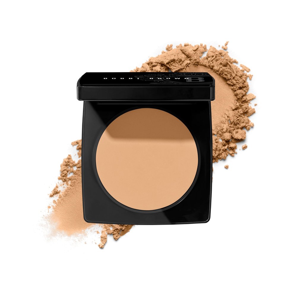 Bobbi Brown Sheer Finish Pressed Powder | Oil-Absorbing, Mattifying Setting Powder for All-Day Shine Control | Includes Puff, 0.32 Ounce, Warm Natural