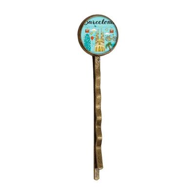 Barcelona Spanish Sagrada Familia Retro Metal Hair Bobby Pin Headwear