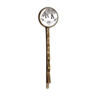 Fox Sword Crown Animal Baroque Style Retro Metal Hair Bobby Pin Headwear