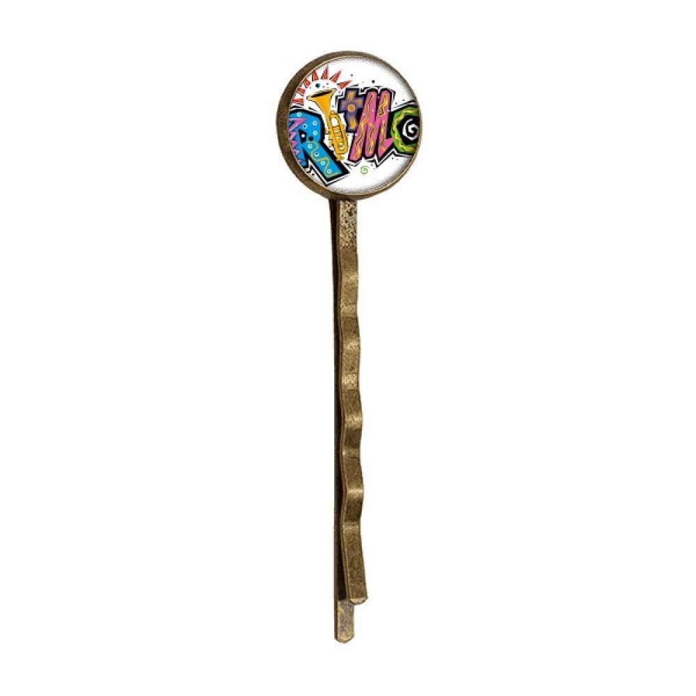 Mexico Culture Elment Many Colors Ritmo Slogan Retro Metal Hair Bobby Pin Headwear