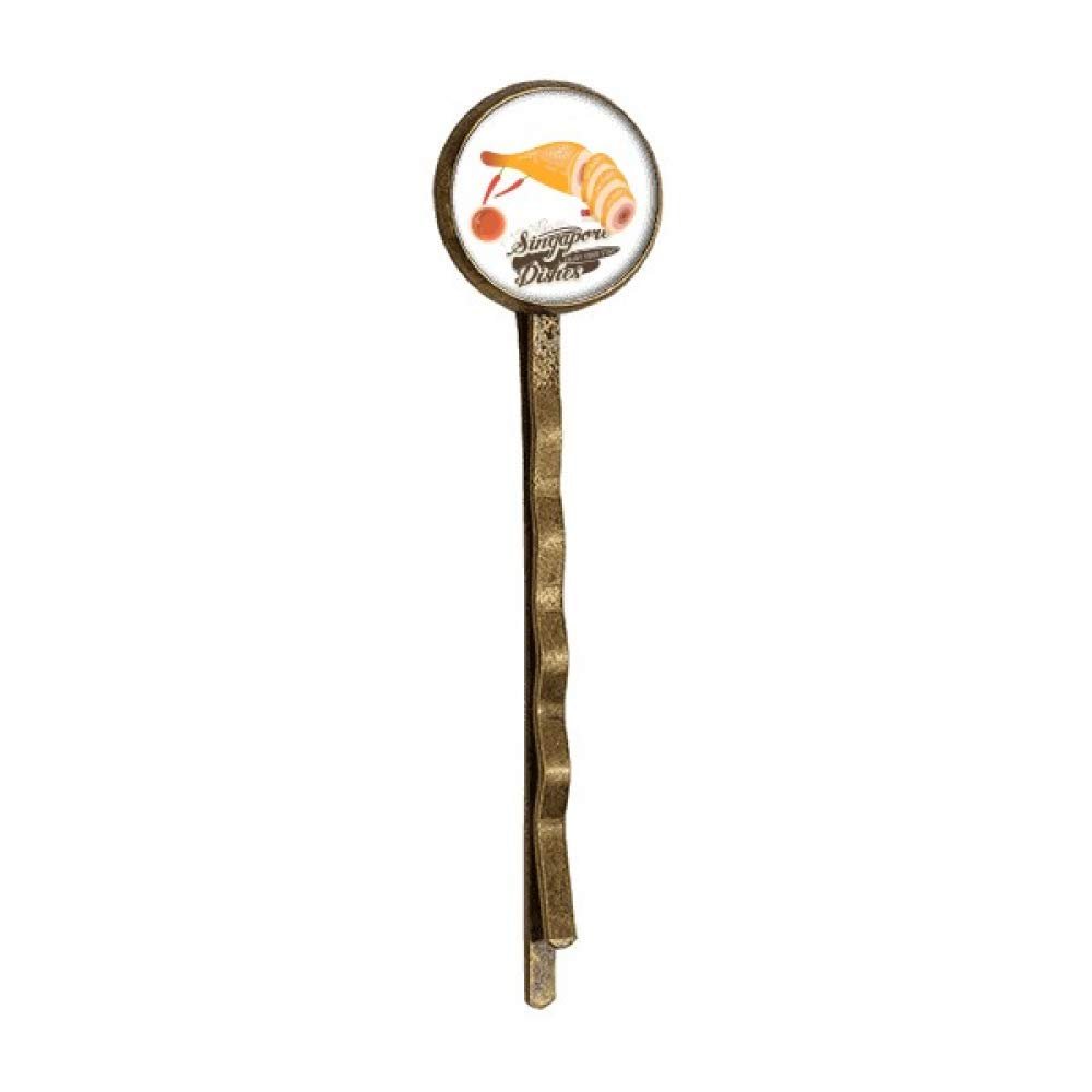 Traditional Singapore Hainanese Chicken Retro Metal Hair Bobby Pin Headwear