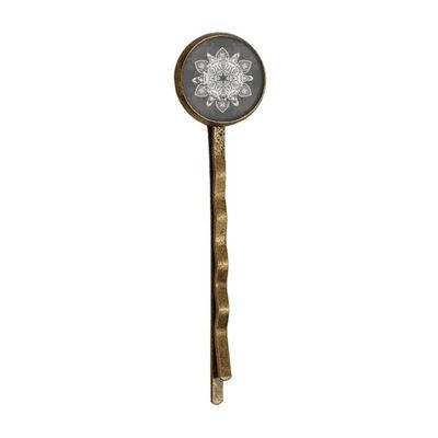 Arabic Style Black White Pattern Retro Metal Hair Bobby Pin Headwear