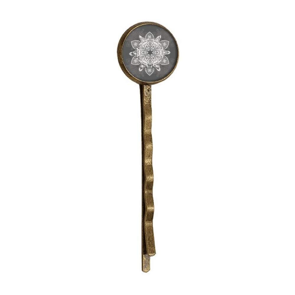 Arabic Style Black White Pattern Retro Metal Hair Bobby Pin Headwear