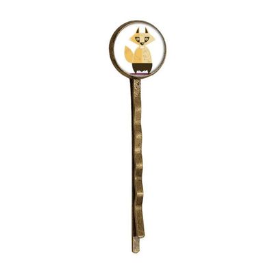 Fox Fear Halloween Ghost Happy Retro Metal Hair Bobby Pin Headwear