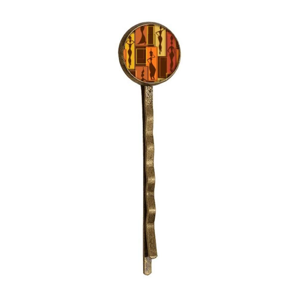 Africa Aboriginal Black Women Art Abstract Retro Metal Hair Bobby Pin Headwear