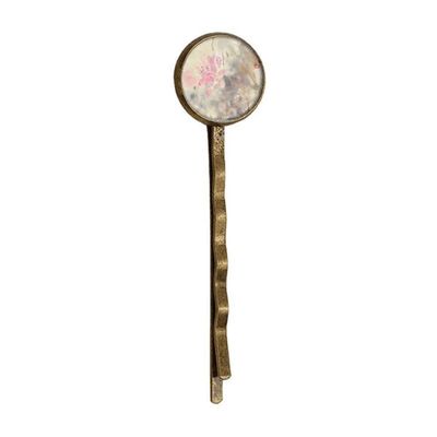 February Lotus XJJ Oil Painting Retro Metal Hair Bobby Pin Headwear