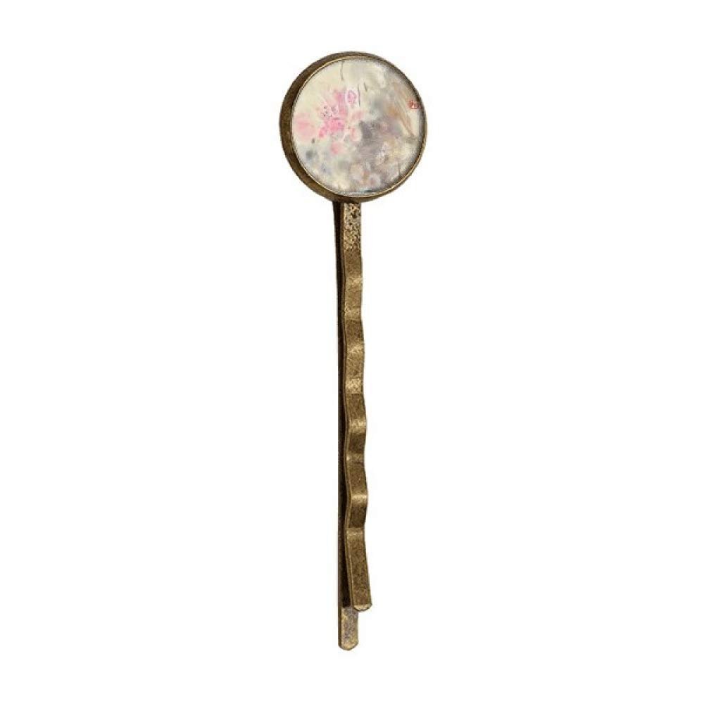 February Lotus XJJ Oil Painting Retro Metal Hair Bobby Pin Headwear