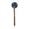 White Blue Flower Plant Paint Retro Metal Hair Bobby Pin Headwear view 1
