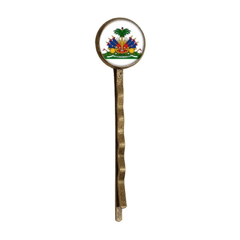 Haiti North America National Emblem Retro Metal Hair Bobby Pin Headwear