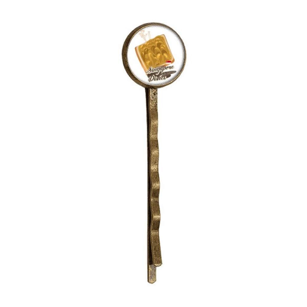 Traditional Singapore Kaya Toast Retro Metal Hair Bobby Pin Headwear