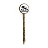 Black Plant Coconut Tree Outline Retro Metal Hair Bobby Pin Headwear view 1