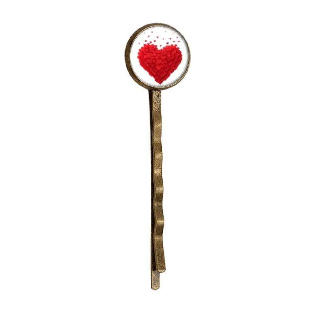 Shaped Red Hearts Valentine's Day Retro Metal Hair Bobby Pin Headwear