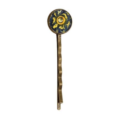 Miaoji Painting Watercolor Cat Moon People Retro Metal Hair Bobby Pin Headwear