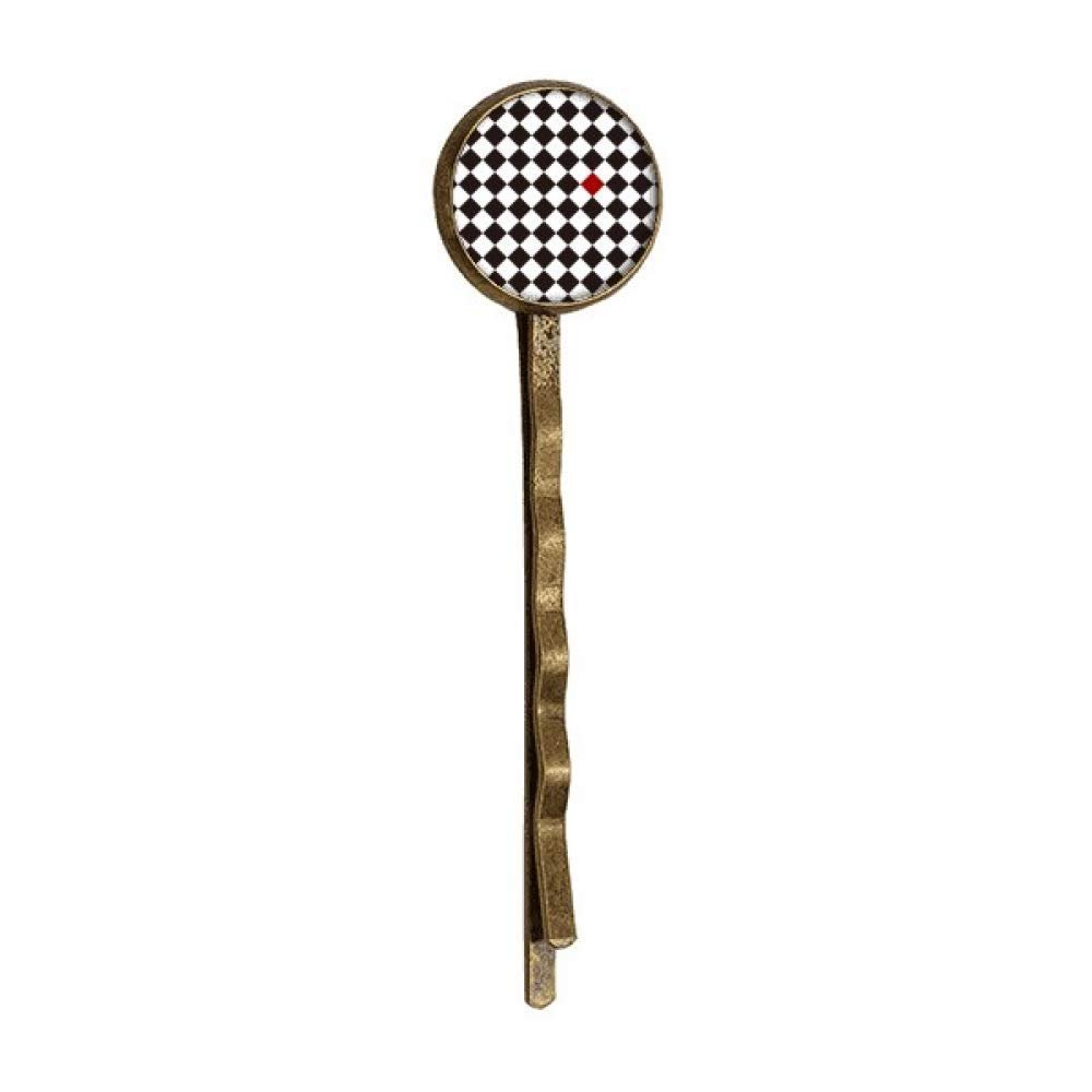 Rhombus Line Art Grain Illustration Pattern Retro Metal Hair Bobby Pin Headwear