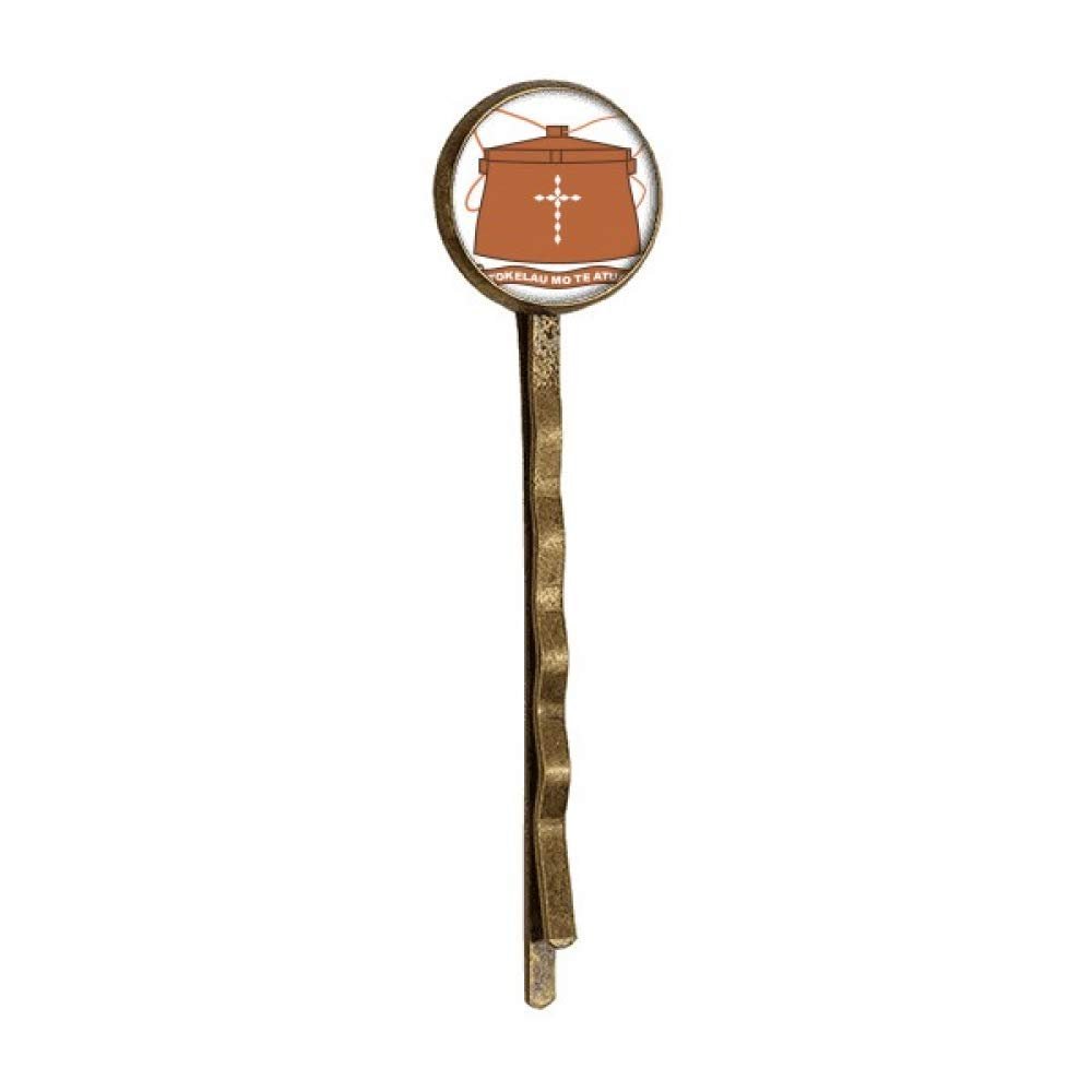 Tokelau Oceania National Emblem Retro Metal Hair Bobby Pin Headwear