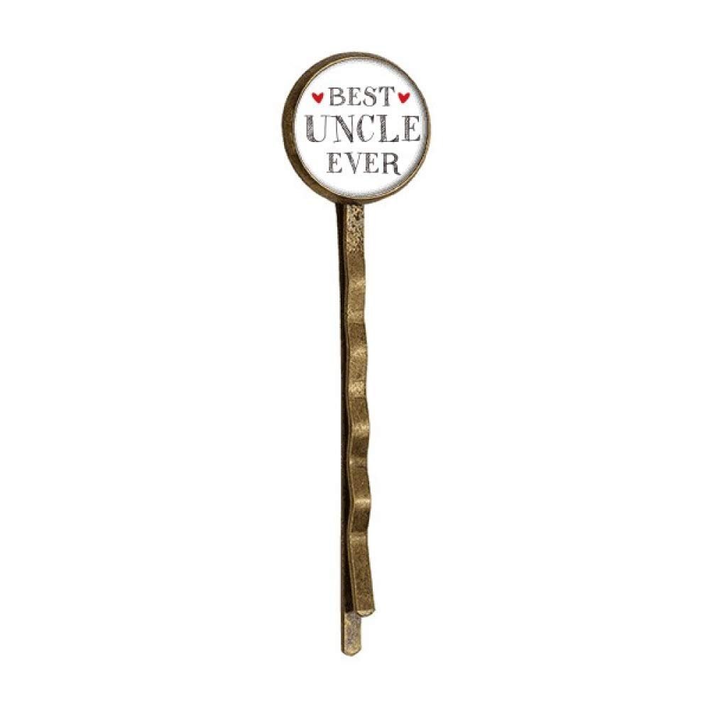 Best uncle ever Quote Heart Retro Metal Hair Bobby Pin Headwear