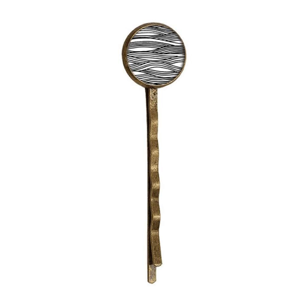 Woodcut Painting Line Wave Texture Retro Metal Hair Bobby Pin Headwear