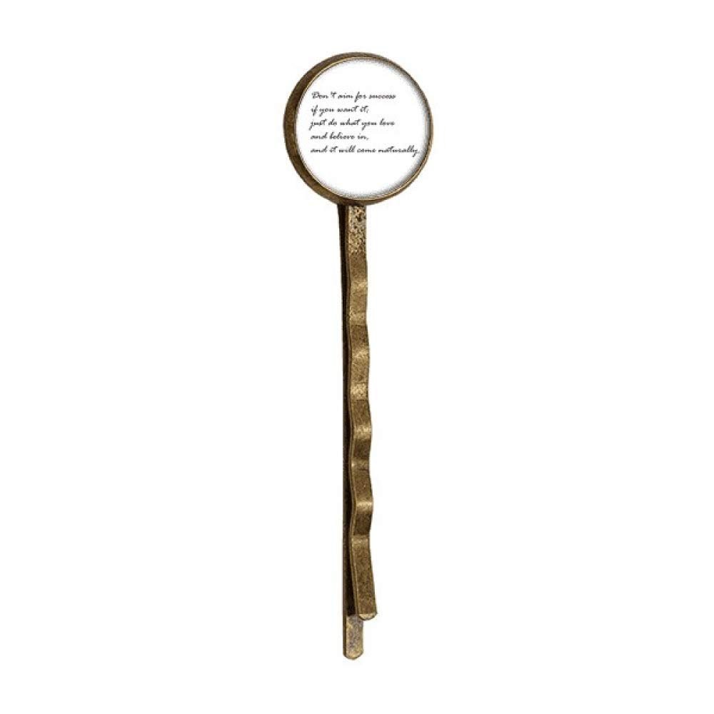 Don't Aim For Success If You Want It Retro Metal Hair Bobby Pin Headwear