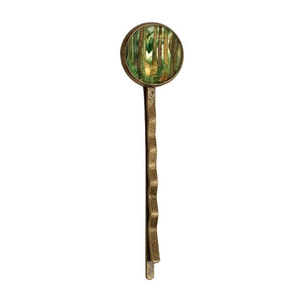 Miaoji Painting Cat Forests Mushroom Retro Metal Hair Bobby Pin Headwear