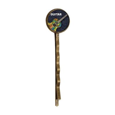 Guitar Music Instrument Pattern Design Retro Metal Hair Bobby Pin Headwear