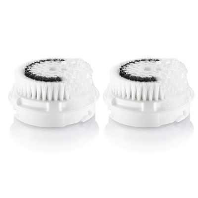 Facial Cleansing Brush Head Replacement, Facial Cleanse Brush Head, Normal Sensitive Facial Brush Heads, for Acne Prone, Clogged, Enlarged Pore, Deep Pore Sensitive Skins (White/2Pack)