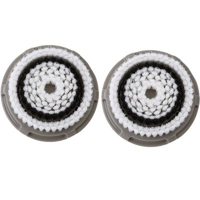 Facial Cleansing Brush Head Replacement, Facial Cleansing Brush Head, Normal Facial Brush Heads, for Acne Prone, Clogged, Enlarged Pore Skins (2Pack/Grey)