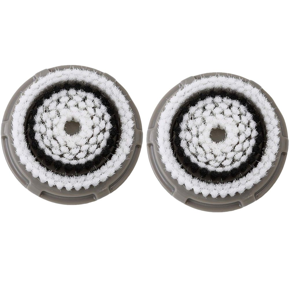 Facial Cleansing Brush Head Replacement, Facial Cleansing Brush Head, Normal Facial Brush Heads, for Acne Prone, Clogged, Enlarged Pore Skins (2Pack/Grey)