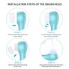 Facial Cleansing Brush Head Replacement, Facial Cleansing Brush Head, Normal Facial Brush Heads, for Acne Prone, Clogged, Enlarged Pore Skins (2Pack/Grey) view 4