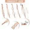 10 Pieces Geometric Metal Hair Clips and Barrettes for Women Girls - Hair Styling Accessories, Minimalist Wedding Headwear (Rose Gold) view 2