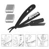 Beard Shaper, Beard Shaping Tools, Include Beard Template Guide, Professional Straight Edge Razor, 10 Count of Double Edge Blade, Barber Pencil, Beard Comb, 2 Stainless Steel Scissors view 3