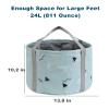 24L Large Collapsible Foot Bath Tub for Travel Camping, Portable Foot Soak Spa Basin Foldable Water Bucket for Soaking Feet, Green view 2