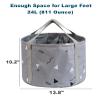 24L Collapsible Foot Bath Basin for Soaking Men Large Feet, Portable Foot Soak Tub Water Bucket for Travel Camping, Grey view 2
