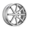 AB32 20.0X9 5X5.0 BRUSH SLV CHR LIP 30MM Aftermarket Rim view 1