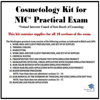 Cosmetology Kit for NIC Practical Exam (Washington State)