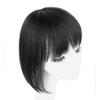 100% Real Human Hair Topper with Bangs Silktop Topper Hair Piece Clip in Hair Toppers Straight Middle Part Top Hairpiece for Women with Hair Loss Thinning Hair,12" Natural Black view 4