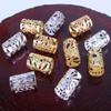 100pcs Dreadlocks Braiding Beads, Silver Gold Hair Coil Dreadlocks Meal Cuffs Tubes DIY Braid Rings for Kid Girl Women Hair Braiding view 1