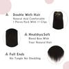 Anrosa Yaki Clip ins Hair Extensions Clip in Human Hair 1B Natural Color Straight Yaki Hair Clip in Extensions for African American Black Women 22 Inch 120 Gram view 3