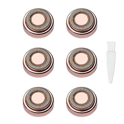 Facial Hair Remover Replacement Heads for Women, Painless Eyebrow Hair Remover Trimmer Blades, Perfect Touch and Smooth Finishing, with Cleaning Brush, As Seen ON TV