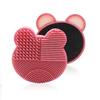 AnHua Lovely Bear Makeup Brush Cleaner Washing Brush Pad Cleaning Mat Cosmetic Brush Cleaner Universal Make up Tool Scrubber Box view 2