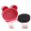 AnHua Lovely Bear Makeup Brush Cleaner Washing Brush Pad Cleaning Mat Cosmetic Brush Cleaner Universal Make up Tool Scrubber Box view 3